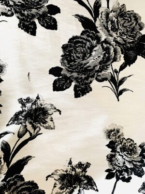 Sylvia Plath blouse (silver with grey flowers)